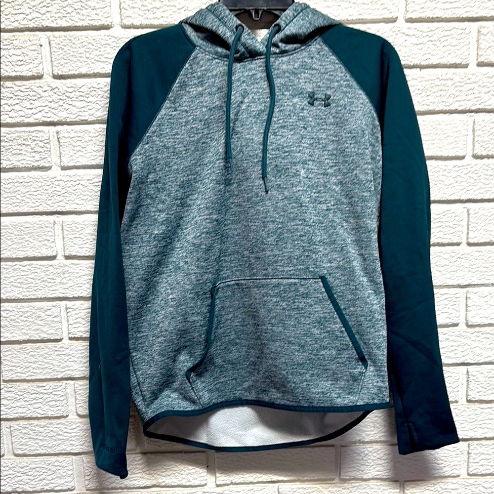 Under Armour Gray and Green Sweatshirt Hoodie